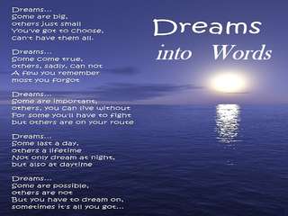 Image for the poem Dreams into Words