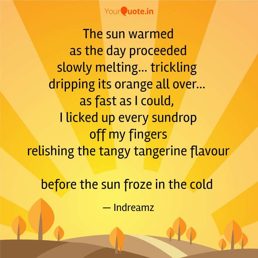 Visual Poem Orange Popsicle 