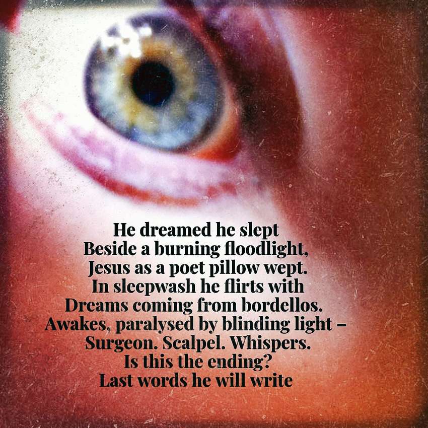 Visual Poem sleeping with the sandman