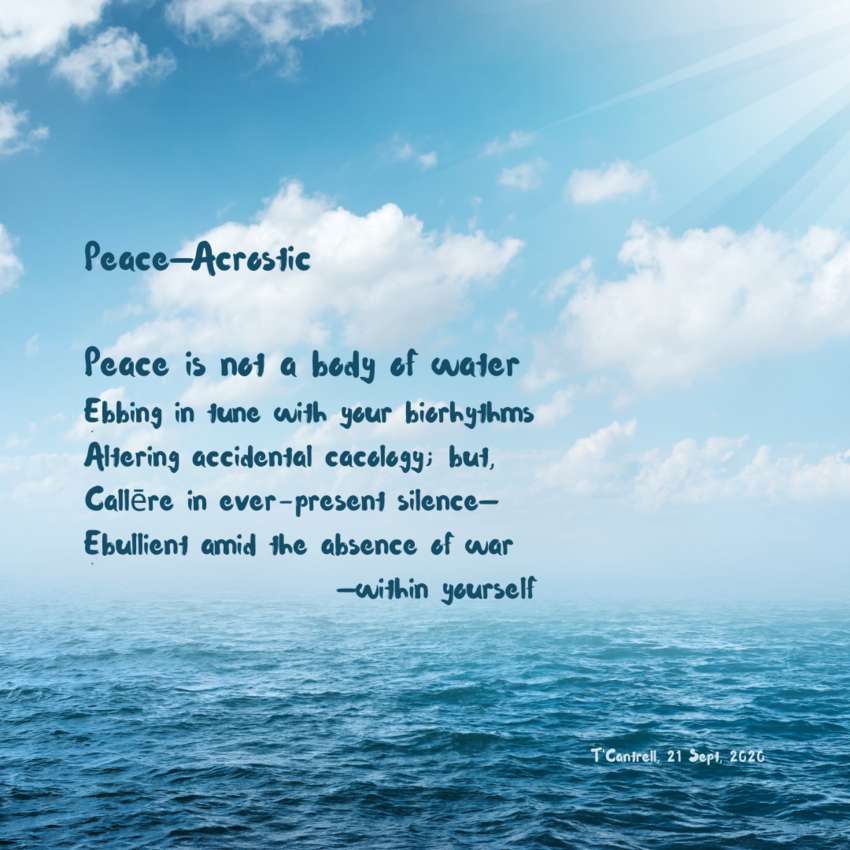 Visual Poem PeaceAcrostic 
