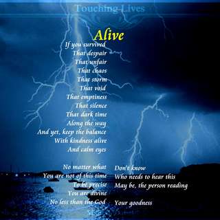 Image for the poem Alive