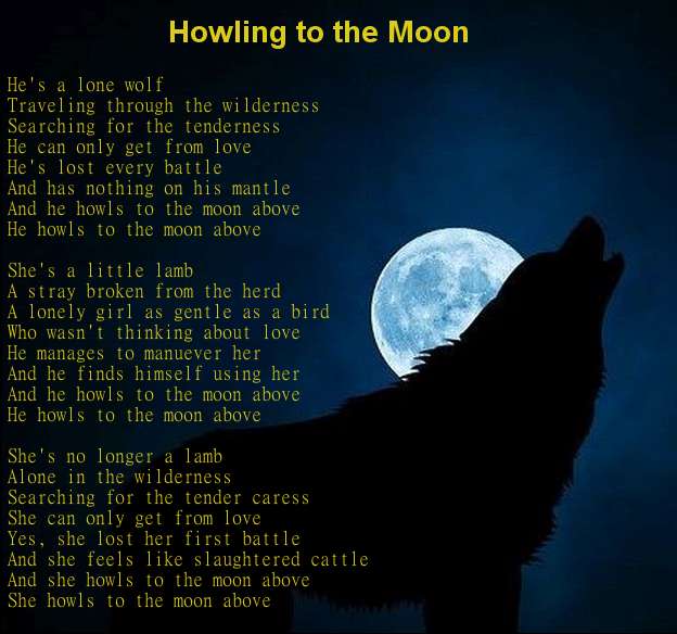 Visual Poem Howling to the Moon