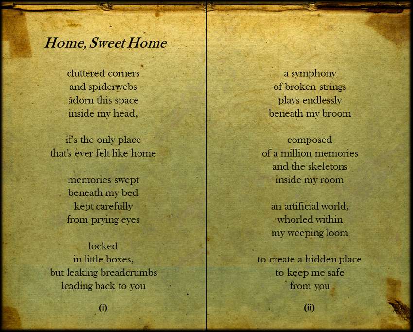 Visual Poem Home, Sweet Home