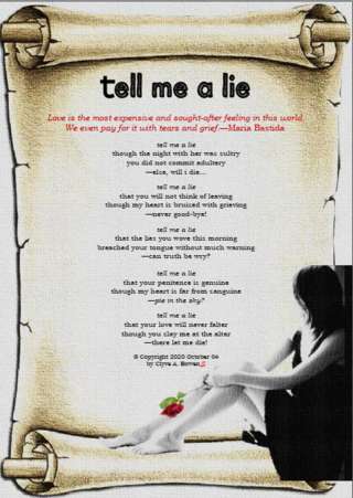 Image for the poem tell me a lie