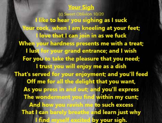 Visual Poem Your Sigh