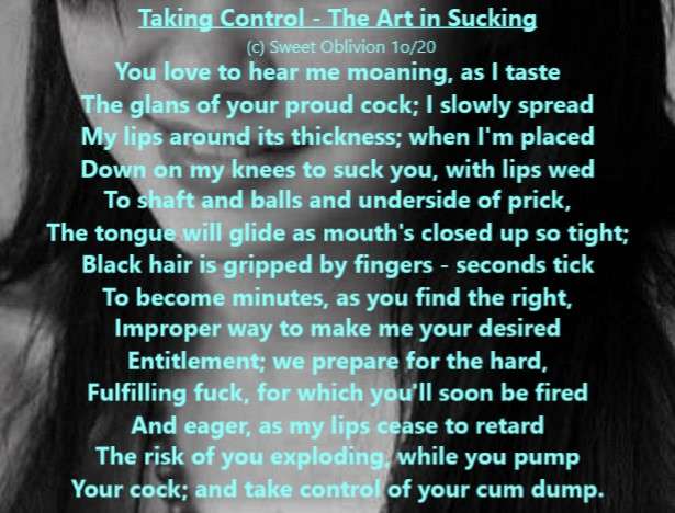 Visual Poem The Art of Taking Control