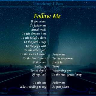 Image for the poem Follow Me