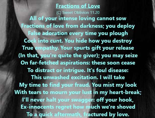 Visual Poem Fractions of Love