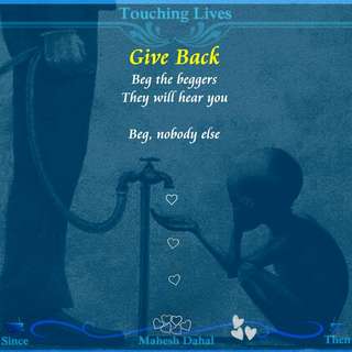 Image for the poem Give Back