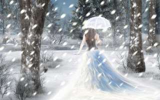 Image for the poem The First Snow Falls