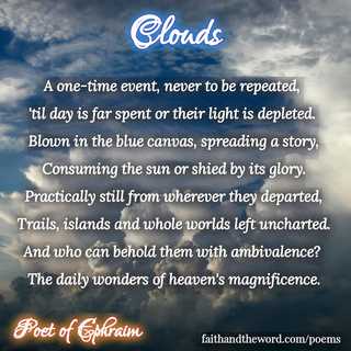 Image for the poem Clouds