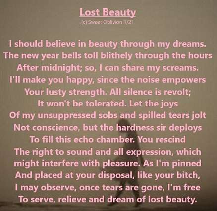 Visual Poem Lost Beauty