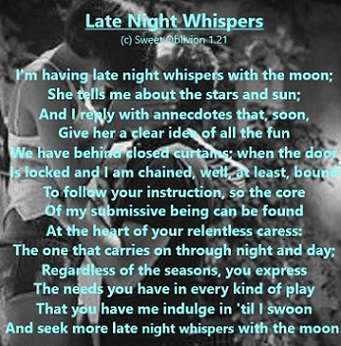Visual Poem Late Night Whispers