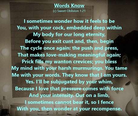 Visual Poem Words Know