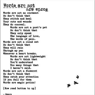 Image for the poem Words are /are not