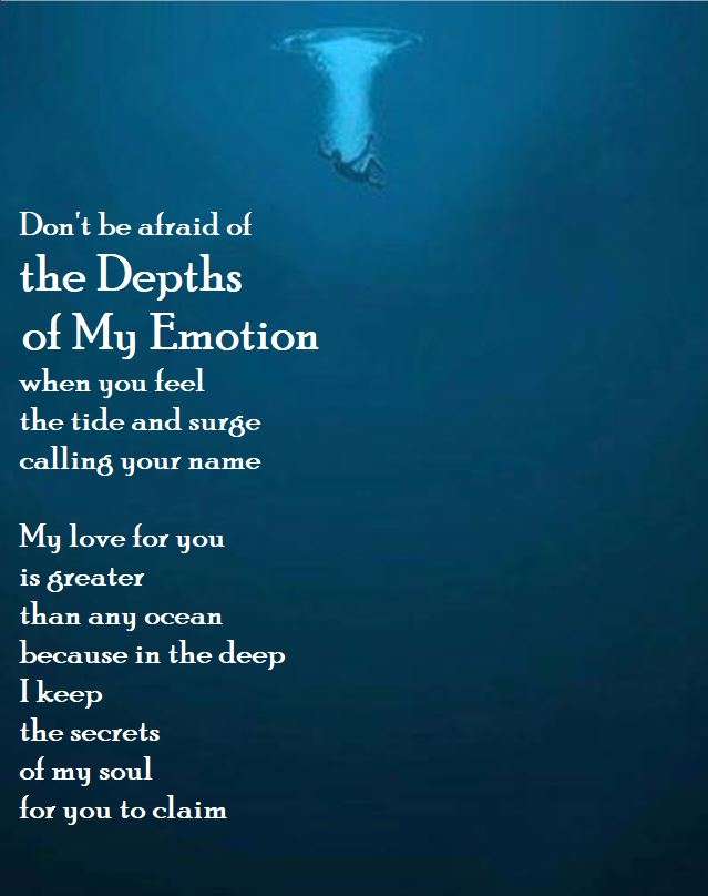 Visual Poem The Depths of My Emotion