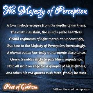 Image for the poem The Majesty of Perception