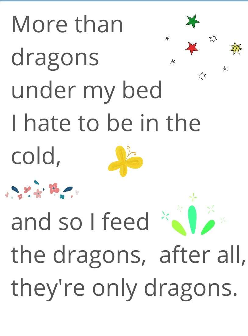 Visual Poem The Nature of Dragons 