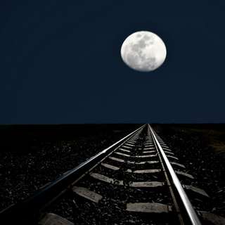 Image for the poem MIDNIGHT TRAIN AWAY FROM PAIN 