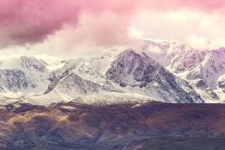 Image for the poem Snow Kissed Mountains 