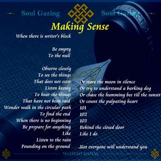 Image for the poem Making Sense