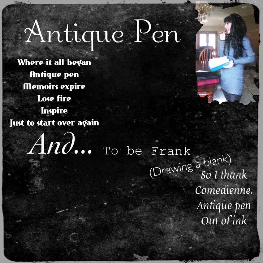 Visual Poem Antique Pen