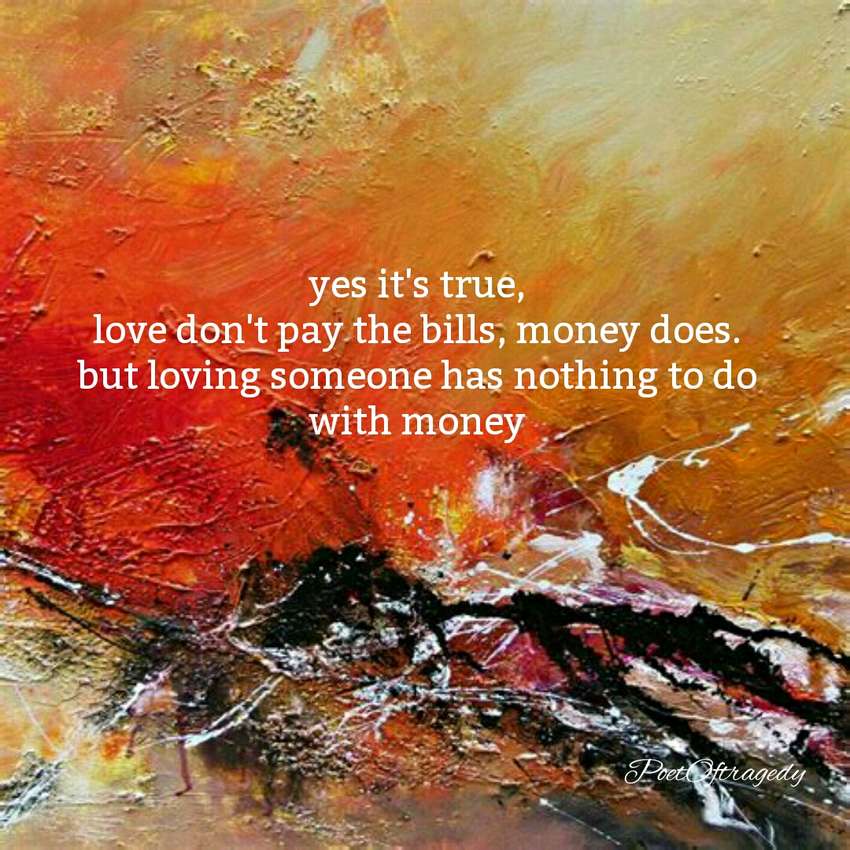 Visual Poem Love and money