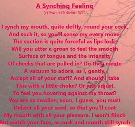 Visual Poem A Synching Feeling