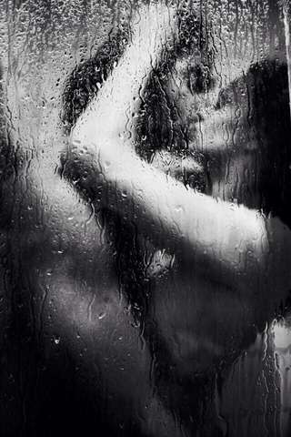 Image for the poem EMBRACING IN THE SHOWER SPACE