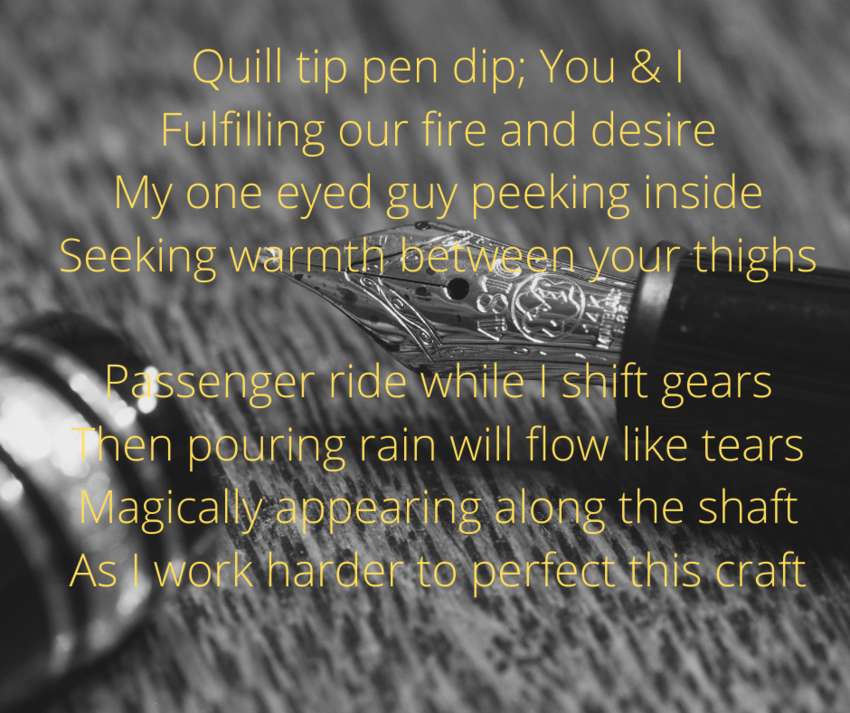 Visual Poem Quill Tip Dip