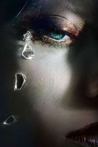 Image for the poem Salty diamonds of her soul