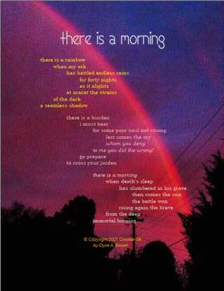 Image for the poem                     there is a morning