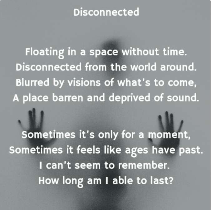 Visual Poem Disconnected