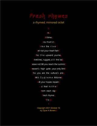 Image for the poem fresh rhymes