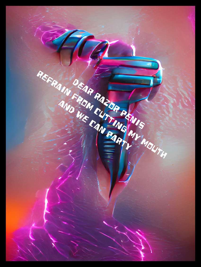 Visual Poem Razor Penis