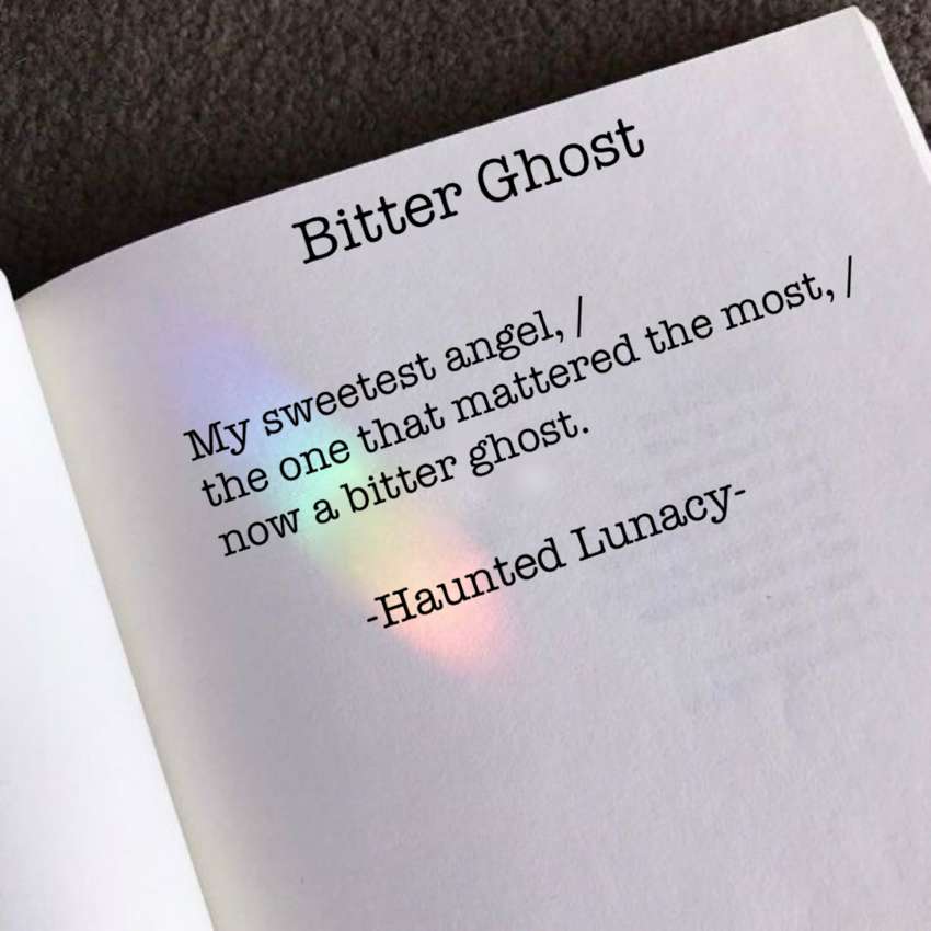 Visual Poem Bitter Ghost