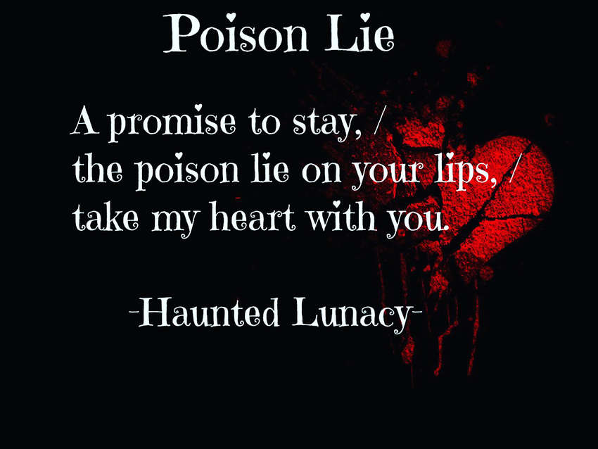 Visual Poem Poison Lie