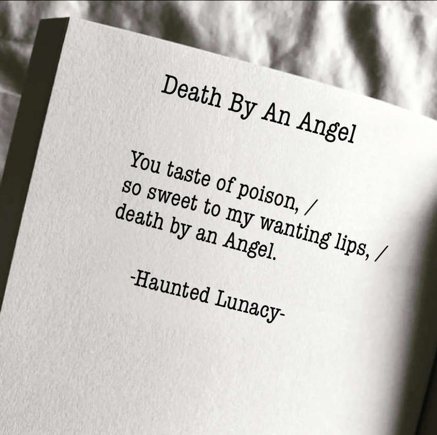 Visual Poem Death By An Angel