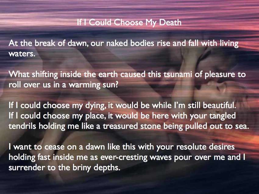 Visual Poem If I Could Choose My Death