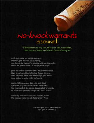 Image for the poem no-knock warrants