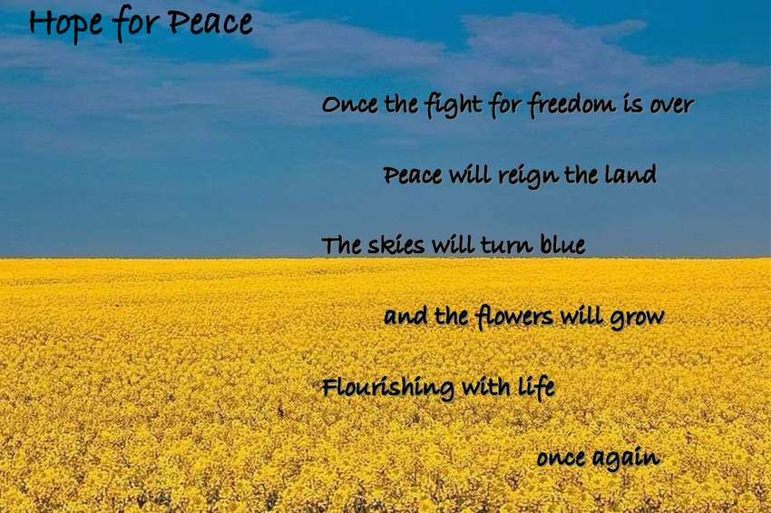 Visual Poem Hope for Peace