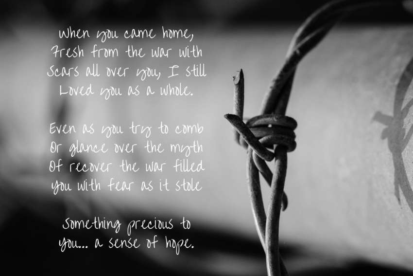 Visual Poem War Survior