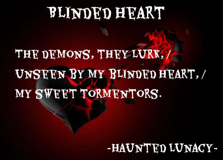 Visual Poem Blinded Heart