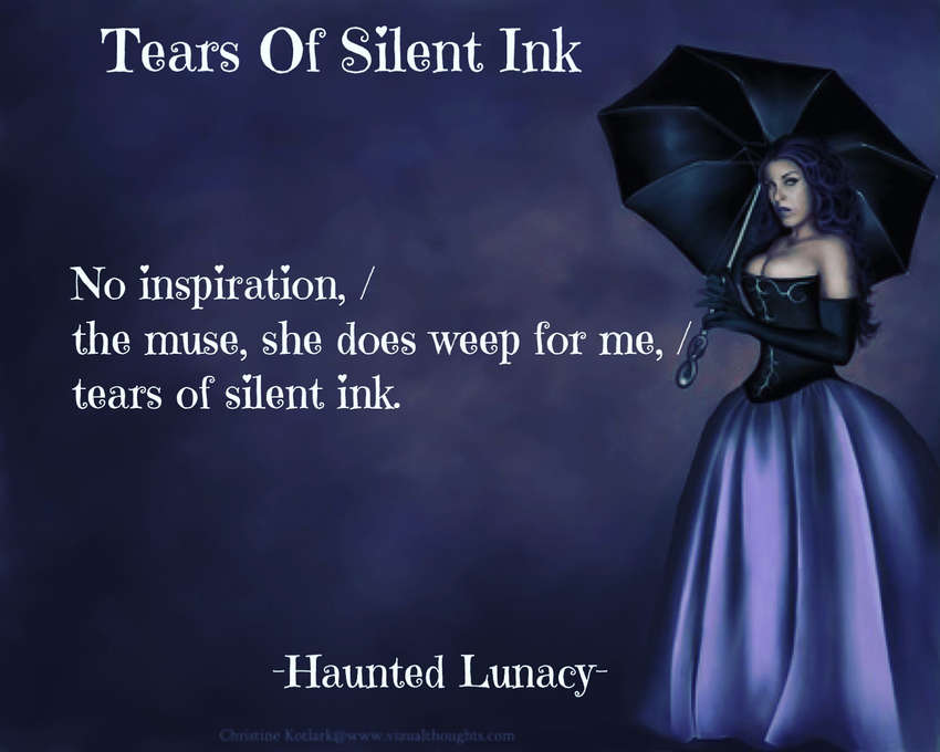 Visual Poem Tears Of Silent Ink