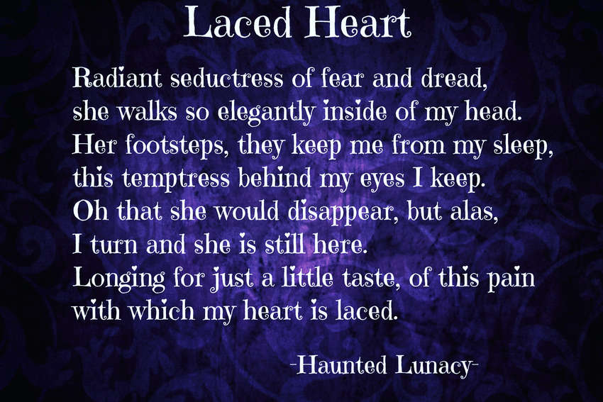 Visual Poem Laced Heart