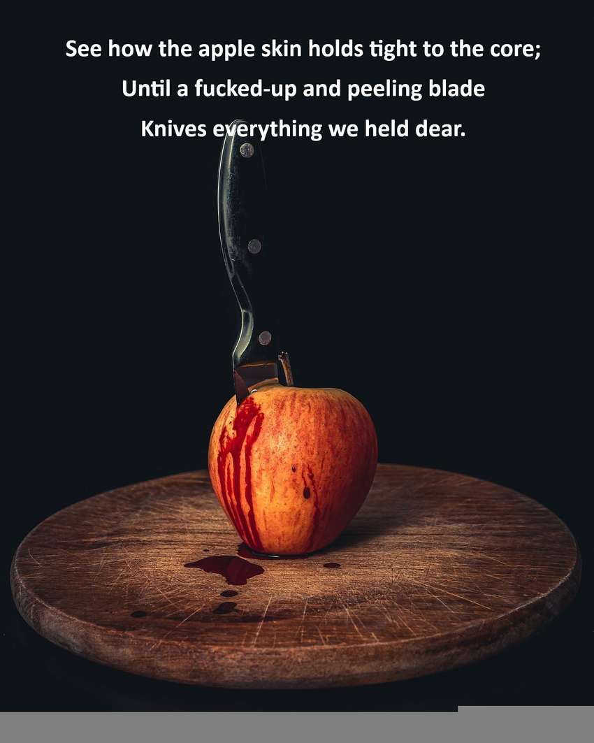 Visual Poem The Apple is a Lonely Hunter