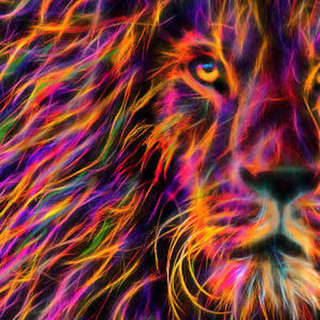 Image for the poem Prismatic Lion 