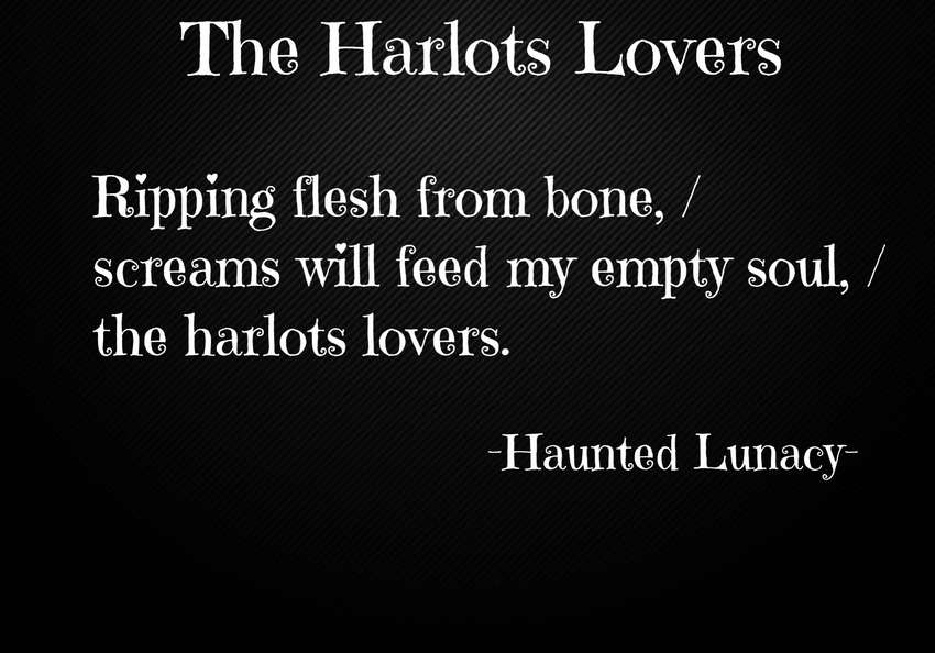 Visual Poem The Harlots Lovers