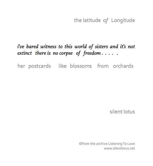 Visual Poem the latitude of Longitude