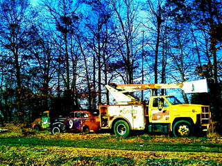 Image for the poem The Old Yellow Truck By The Tree